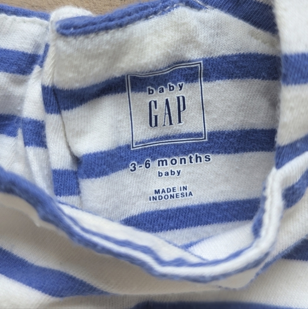 babyGAP Stripe-block Flutter Dress with Pockets and Ruffled Straps - Size 3-6M - Picture 4 of 6
